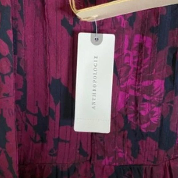 Anthropologie Let Me Be Sharlene Midi Floral Tiered Dress 4 - Picture 5 of 12